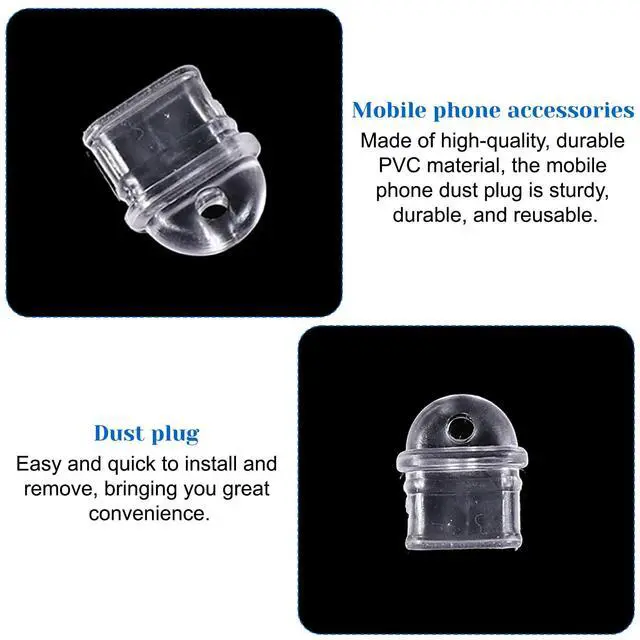 Alt view image 4 of 7 - 30 Pcs White Anti Dust Silicone Type C Charging Port, Silicone Dust Plug, Type-C Charging Port Protector, Clear Chargings Ports Covers Anti Plug Cover Plugs for Phones Laptops
