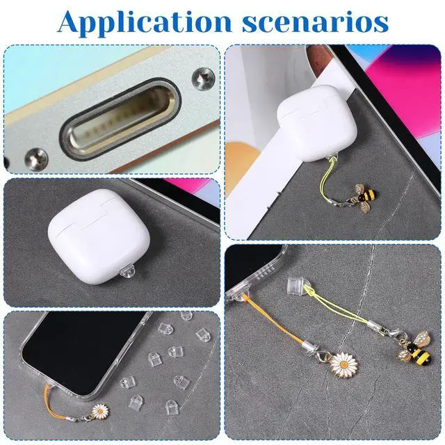 Alt view image 6 of 7 - 30 Pcs White Anti Dust Silicone Type C Charging Port, Silicone Dust Plug, Type-C Charging Port Protector, Clear Chargings Ports Covers Anti Plug Cover Plugs for Phones Laptops