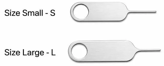 Alt view image 2 of 6 - 6 Pack Universal Sim Card Tray Removal Tool SD Opening Eject & Doorbell Reset Pin (Includes Keyring) for iPhone iPad Samsung Galaxy Google Pixel Motorola Phones - 3 Small and 3 Large