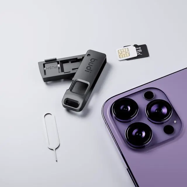 Alt view image 2 of 6 - Sim Card Tray Pin Eject Removal Tool Needle Opener Ejector with SIM/TF Card Storage Small Box