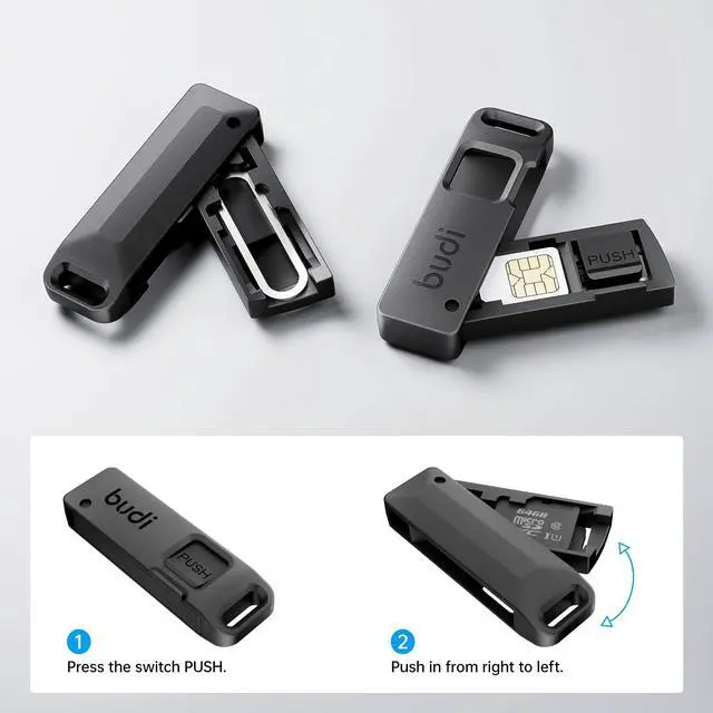Alt view image 5 of 6 - Sim Card Tray Pin Eject Removal Tool Needle Opener Ejector with SIM/TF Card Storage Small Box