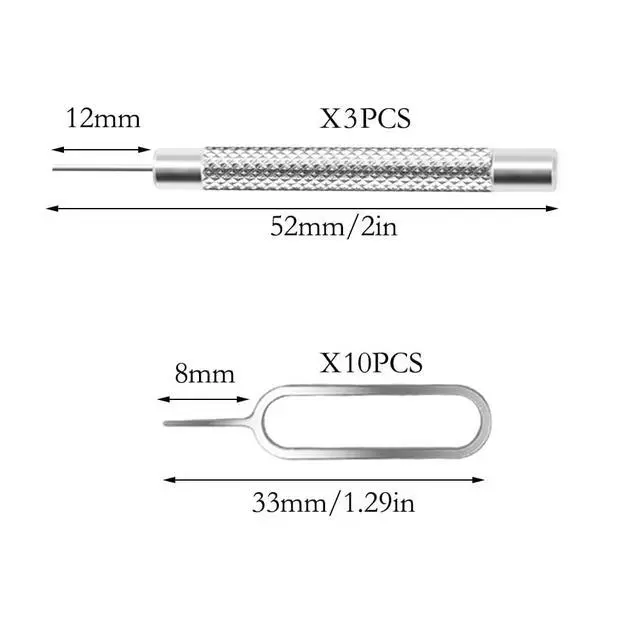 Alt view image 2 of 7 - 13 Pcs SIM Card Removal Openning Tool, SIM Card Ejector Removal Tool Pin, Tray Eject Pins Needle Opener, Universal Sim Ejector Tool, Watchchain Link Remover