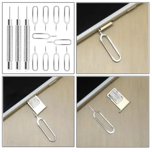 Alt view image 3 of 7 - 13 Pcs SIM Card Removal Openning Tool, SIM Card Ejector Removal Tool Pin, Tray Eject Pins Needle Opener, Universal Sim Ejector Tool, Watchchain Link Remover