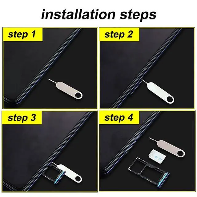 Alt view image 3 of 7 - 2 Pcs Universal Sim Card Tray Removal Key Tray Eject Pins, SD Removal Opening Tool with A Key Ring, for iPhone iPad Samsung Galaxy Google Pixel Phones