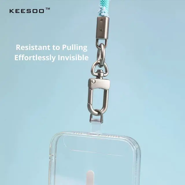 Alt view image 6 of 7 - 360 Degree Rotatable Clear Transparent TPU Mobile Phone Tether Tabs - Compatible with Lanyards and Mobile Phone Accessories, 2-Pack(TPU-Transparent)