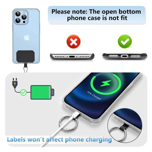 Alt view image 6 of 7 - 2 Pack Cell Phone Lanyard - Crossbody Adjustable Phone Strap for Use Around the Neck - ID Badge, Bohemian Leaf 3