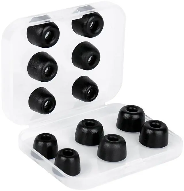 Main image of 6 Pairs KZ ZS10 Pro Earbud Tips, KBEAR KF01 Memory Foam Noise Canceling IEM Ear tips for in ear Monitors, Suitable for ZAR, ZAS, CCZ Melody, DC02, KS1, Tangzu Wan'er, CCA CRA, AS16, EDX (L/M/S, Black)