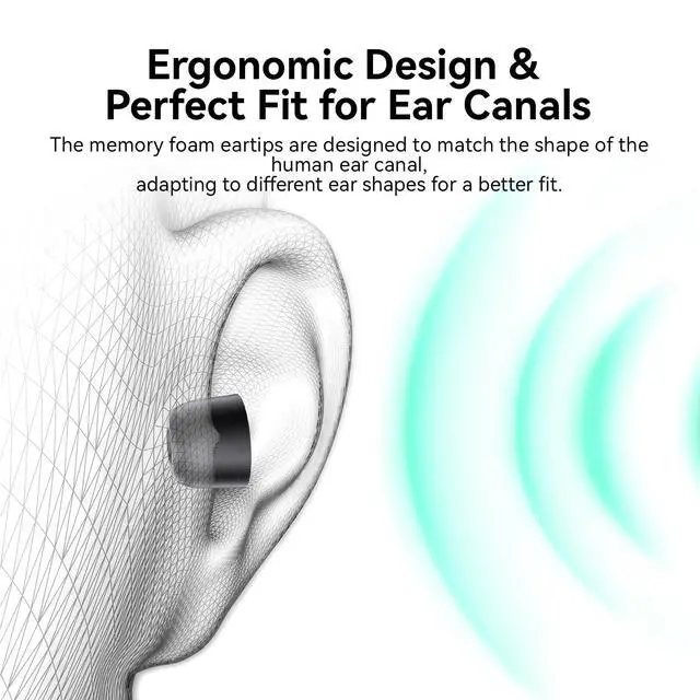 Alt view image 7 of 7 - 6 Pairs KZ ZS10 Pro Earbud Tips, KBEAR KF01 Memory Foam Noise Canceling IEM Ear tips for in ear Monitors, Suitable for ZAR, ZAS, CCZ Melody, DC02, KS1, Tangzu Wan'er, CCA CRA, AS16, EDX (L/M/S, Black)