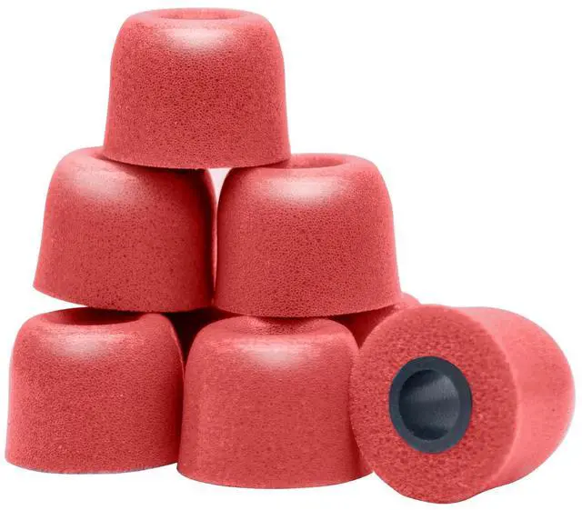 Main image of Replacement Earbud Tips for KZ ZS10 Pro X ZSN, Sennheiser IE 200 | Memory Foam Eartips for TV Headset, IEM Earphones, In Ear Headphone Tips, 3 Pairs, Small/Medium/Large, Red