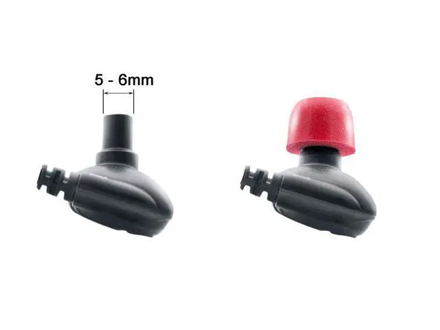 Alt view image 3 of 7 - Replacement Earbud Tips for KZ ZS10 Pro X ZSN, Sennheiser IE 200 | Memory Foam Eartips for TV Headset, IEM Earphones, In Ear Headphone Tips, 3 Pairs, Small/Medium/Large, Red
