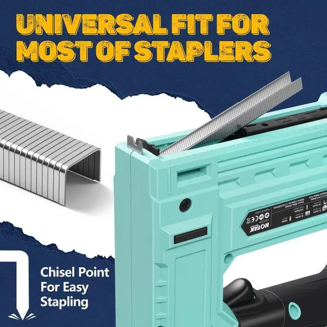 Alt view image 4 of 5 - Heavy Duty T-50 Staples 3/8" Crown 1680 PCS 4 Sizes Assorted Pack | 5/16"-672, 3/8"-336, 1/2"-336, 9/16"-336 (SS304 & Galvanized 50% each) Project Pack for Pneumatic & Electric T50 Stapler