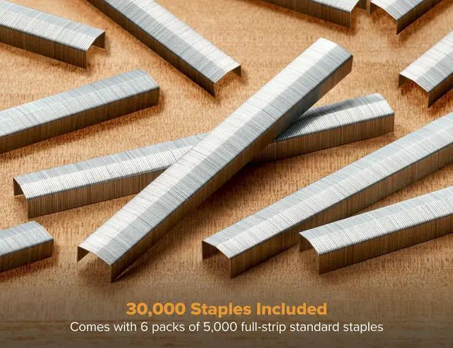 Alt view image 4 of 5 - Office B8 PowerCrown 0.25 Inch Staples, Pack of 30,000 Staples (STCRP21151/4-6), Silver