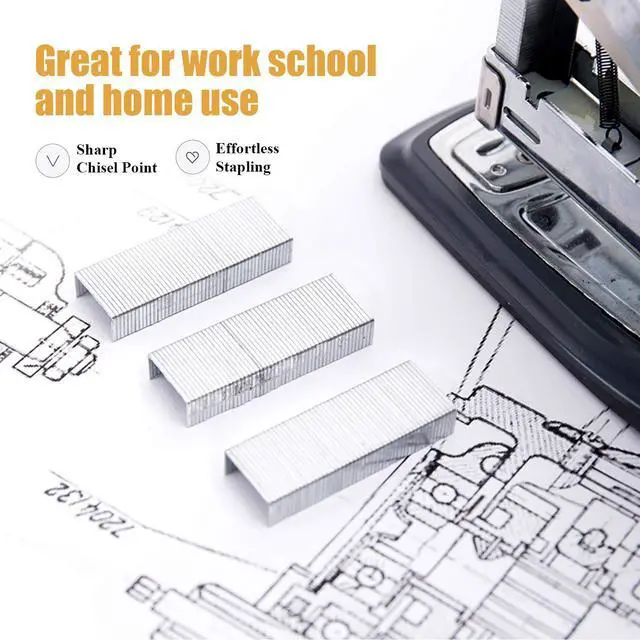 Alt view image 5 of 6 - 10,000 Staples, Standard 1/4 Inch Length, 24/6 | Fits 25, 40 and 60 Sheet Capacity Staplers, Jam Free Sharp Chisel Point, 10 Boxes of 1,000 Staples, Fits Standard Staplers