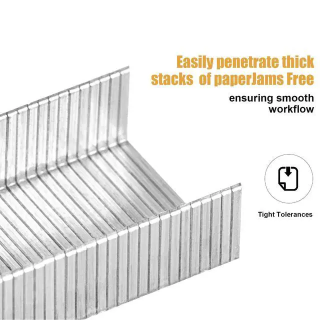 Alt view image 4 of 6 - 5,000 Staples, Fits 40 & 60 Sheet Capacity Staplers, 5/16" Leg Length | Jam Free Sharp Chisel Point Design, 10 Boxes of 500 Staples