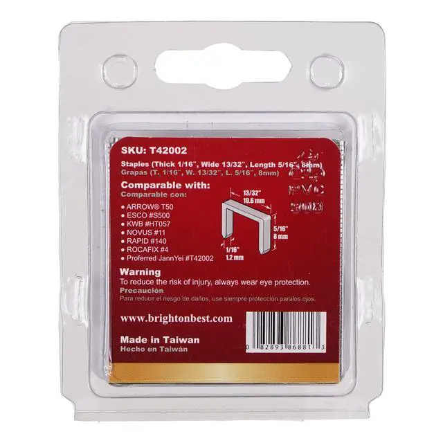 Alt view image 3 of 6 - T42002 Staples, 1.2 mm Thick x 10.6 mm Wide, 5/16" (8 mm) Height