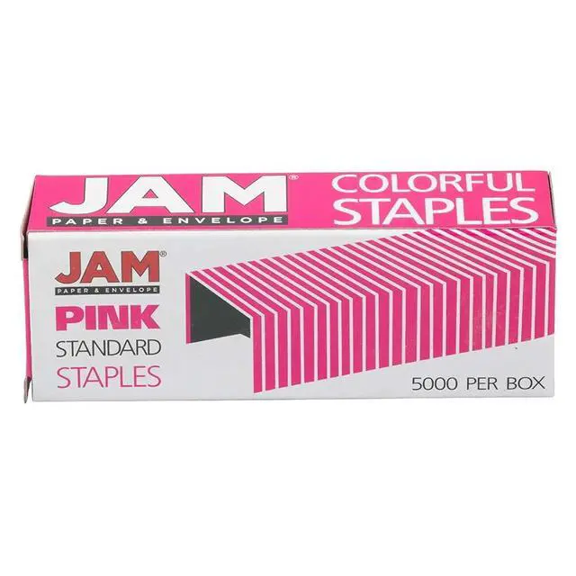 Alt view image 5 of 5 - Standard Size Colorful Staples - Fuchsia Pink - 5000/box