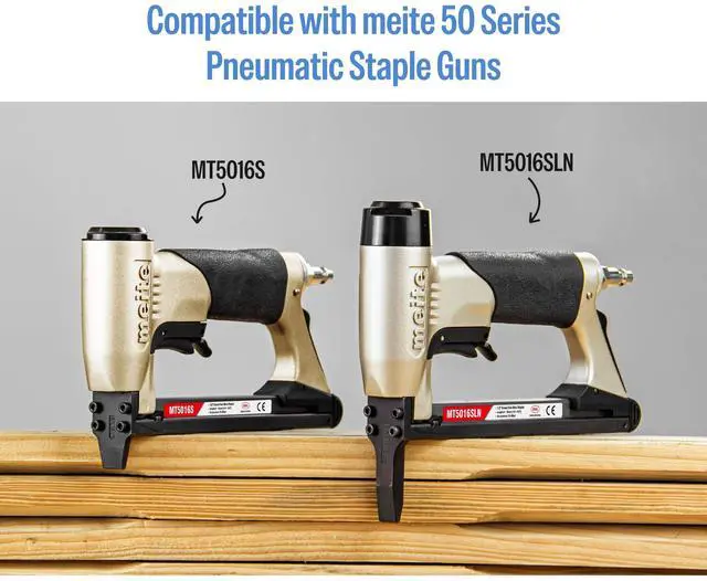 Alt view image 4 of 7 - 20 Gauge Staples, 1/2" (12.5mm) Crown, 1/4-Inch Length, 5,040 PCS | Galvanized Heavy Duty Staples for Pneumatic, Electric 20GA Stapler, for Upholstery, Crafts, Fits MT5016S, MT5016SLN