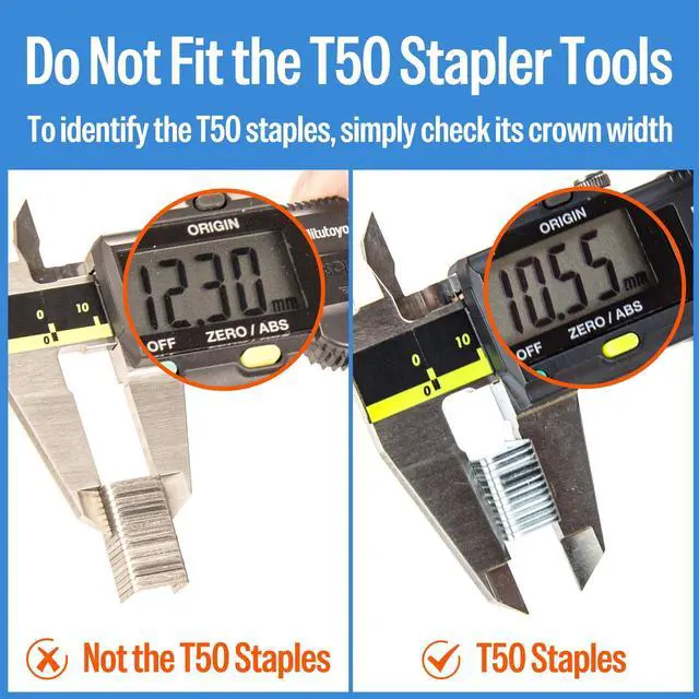 Alt view image 3 of 7 - 20 Gauge Staples, 1/2" (12.5mm) Crown, 1/4-Inch Length, 5,040 PCS | Galvanized Heavy Duty Staples for Pneumatic, Electric 20GA Stapler, for Upholstery, Crafts, Fits MT5016S, MT5016SLN