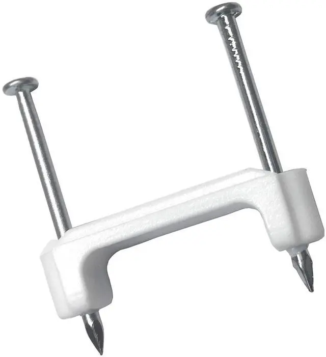 Alt view image 2 of 4 - PS-225J Plastic Staple, ½ Inch., Secures Romex, UF & (NM) Non-Metalic Cable, Polyethylene - UV Resistant, Splinter Free, Application: 14/2, 12/2, 10/2 (NM) Cable, 225 Pk.