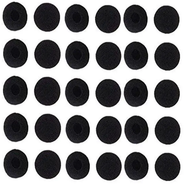 Main image of 50Pcs Soft Foam Earbud Headphone Ear Pads Replacement Sponge Covers Tips Foam Cushions Pad Protector Earplugs for Earphone Headset Earpiece MP3 MP4 Moblie Phone, Diameter 18MM, Black Color