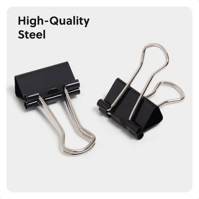Alt view image 4 of 6 - Binder Clips, 144-Count, 3/4 Inch, Mini Paper Clamps, Small Clips