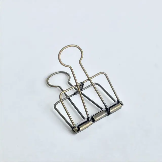 Alt view image 3 of 6 - 20PCS Medium Metal Binder Clips - Bronze, Paper Clamps for Office Supplies, School, Personal Document Organizing
