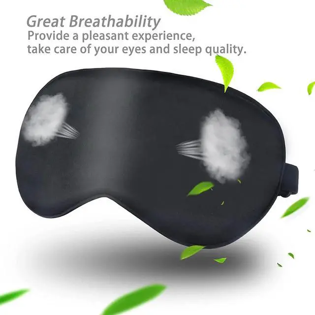 Alt view image 2 of 5 - Soft Silk Blackout Eye Mask Suitable for Both Men and Women. Comes with an Adjustable Headband, Providing You with a Comfortable and Pressure-Free Sleep Experience.