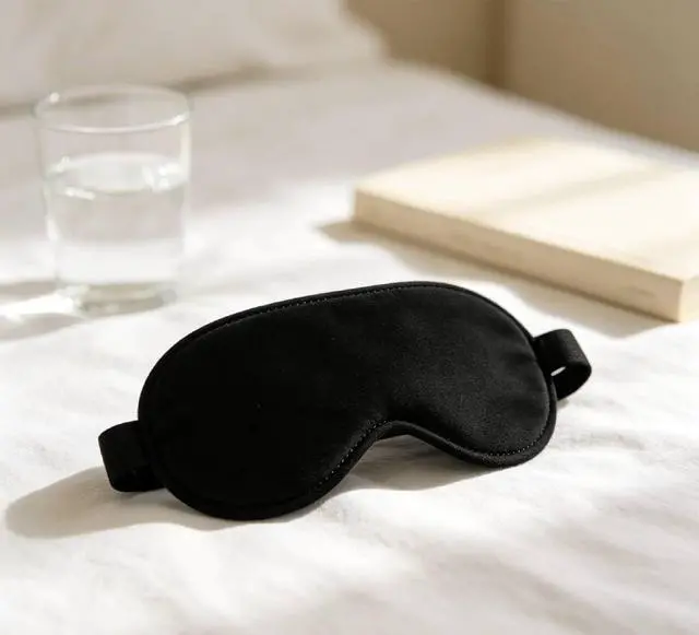 Alt view image 5 of 5 - Soft Silk Blackout Eye Mask Suitable for Both Men and Women. Comes with an Adjustable Headband, Providing You with a Comfortable and Pressure-Free Sleep Experience.
