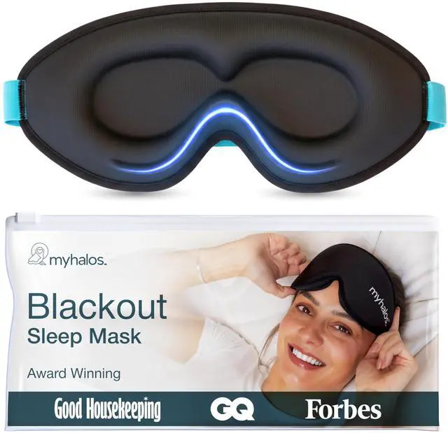 Main image of Sleep Mask for Men and Women, 3D Blackout Eye Masks for Sleep | Sleeping Mask, Blindfold, Zero Pressure, Breathable, Side Sleepers &Eyelash Friendly, Night & Travel Eye Mask (Black)