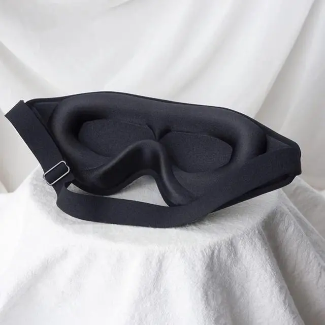 Alt view image 5 of 6 - Sleep Mask for Side Sleeper, Blackout Eye Mask for Women Men | Sleeping Masks, 3D Contoured, Breathable, Zero Eye Pressure, Eyelash Friendly, Adjustable Strap, for Travel ((Black)