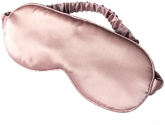 Main image of 100% Mulberry Silk Sleep Eye Mask for Sleeping Women and Men, Pink | 1 Pack, Soft Eye Cover for Pressure-free Sleeping, Travel, Nap, 100% Silk with Elastic Headband, Breathable & Lightweight