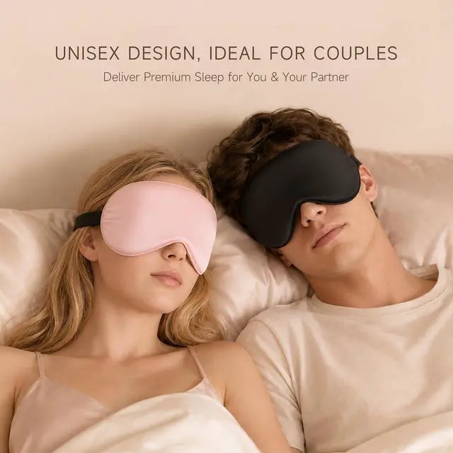 Alt view image 3 of 3 - Silk Sleep Mask, Light Blocking Eye Mask for Sleeping with Adjustable Strap | 3 Pack Super Soft Sleep Blindfold for Women & Men,