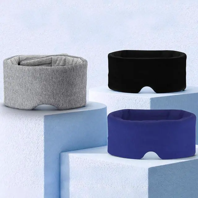 Alt view image 7 of 7 - Cotton Sleep Eye Mask for Men and Women, 100% Blocking Light Sleeping Mask | Soft Zero Pressure Cooling Blackout Eye Masks for Sleep, Eye Covers for Sleeping fits All Heads Adjustable