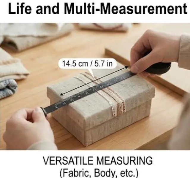 Main image of 150cm Mini Tape Measure, Portable Tailor Ruler Keychain, Clothing Size Measuring Tape, Sewing Tools Accessory