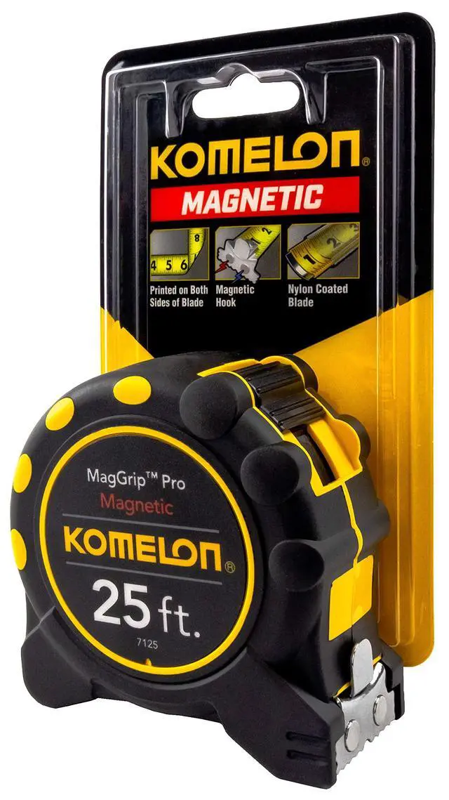 Alt view image 5 of 5 - 7125 Monster Maggrip 25-Foot Measuring Tape with Magnetic End, Yellow, 25ft- Blade