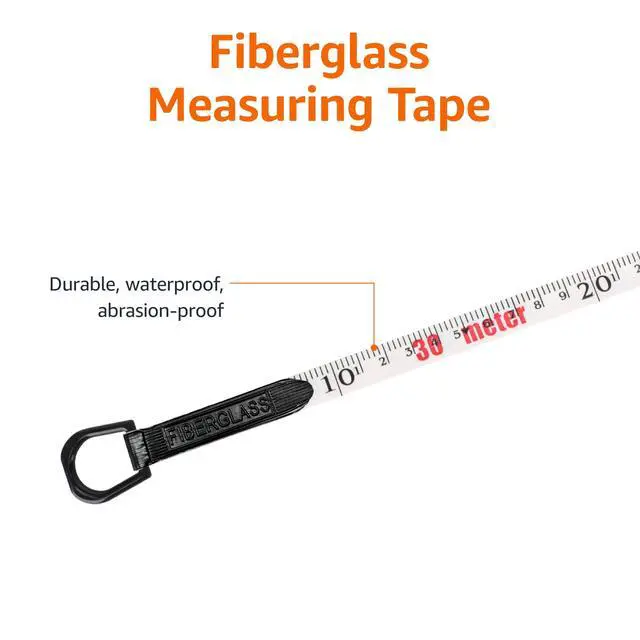 Alt view image 4 of 5 - Open Reel Fiberglass Measuring Tape, Versatile, Reliable, Shock-Absorbing Handle, Inch/Metric Scale, Impact Resistant Shell, 100-feet (30-Meters) by 1/2-Inch, Orange