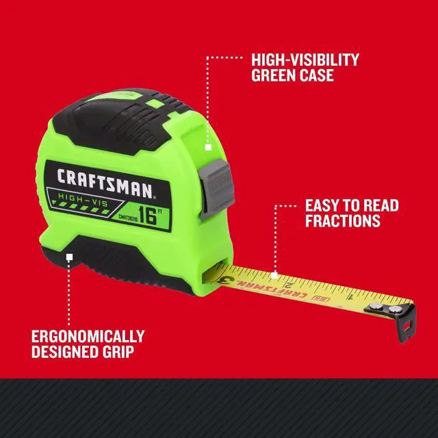 Alt view image 7 of 7 - High-Visibility Tape Measure 16 FT (CMHT38216S)