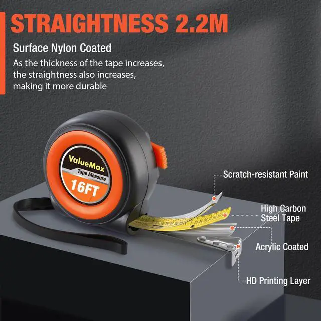 Alt view image 3 of 7 - Tape Measure, 6 Pack 16FT Measuring Tape Retractable | Retractable, Easy Read, Auto-Lock for Construction, Contractor, Carpenter, Height measurement