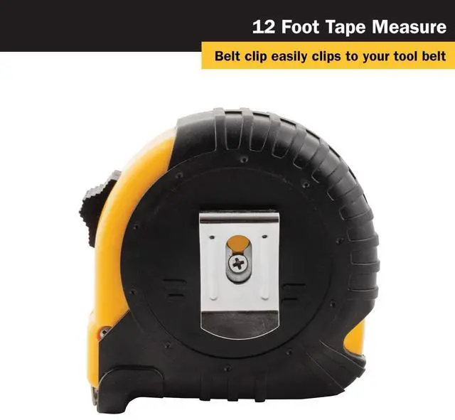 Alt view image 4 of 4 - 10912 Tape Measure with Easy-Read Standard Markings and Durable Case, 6-Piece Set, 12-Foot