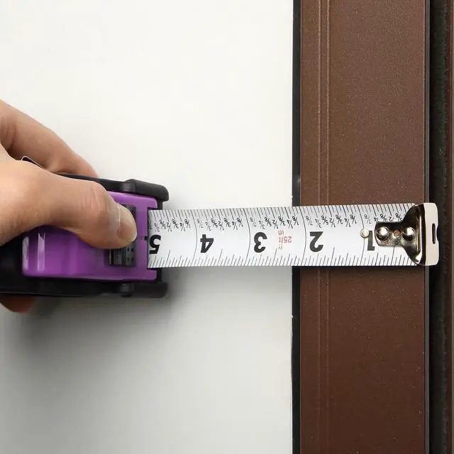 Alt view image 7 of 7 - Retractable Tape Measure 25 ft, Pastel Purple, Easy Read | Steel Retractable Measuring Tape with Fractions, Ideal for Construction & DIY Projects
