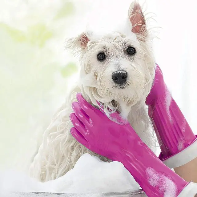 Alt view image 5 of 7 - Living Reuseable Rubber Cleaning Gloves, Premium Protection (Large, Pairs - 2) Color may vary