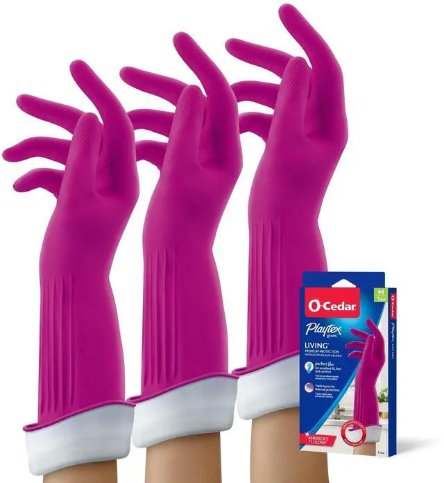 Main image of Living Drip-Catch Cuff Gloves, Medium 1 Pair (Pack of 3)
