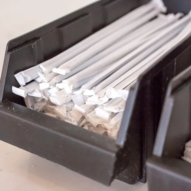 Alt view image 3 of 6 - Bulk Pack of 380 Flexible Plastic Drinking Straws - White, Individually Wrapped, Food-Safe BPA Free, 7.75 Inches Long (1 Box)