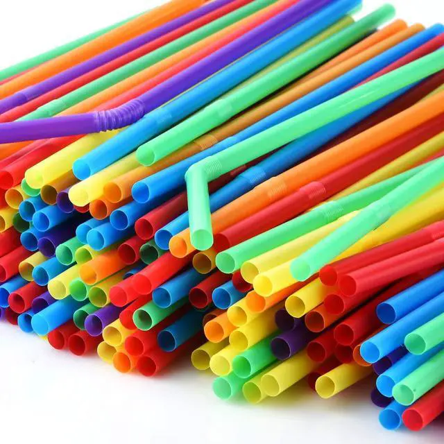 Alt view image 3 of 7 - 500 Pcs Colorful Plastic Flexible Straws, 7.75-inch Bendy Straws | 6 Assorted Colors, 0.23 in Diameter BPA Free Disposable Bendable Straws for Cold or Warm Drinks, Parties, Cafes and Daily Use