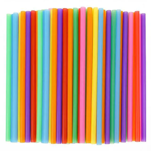Main image of 10.3" Jumbo Smoothie & Milkshake Disposable Straws, 120 Pack Colorful | 0.4" Wide Food-Grade BPA-Free Plastic Straws for Thick Smoothies, Milkshakes, Iced Coffee, Bubble Tea & 16-32oz Tumblers