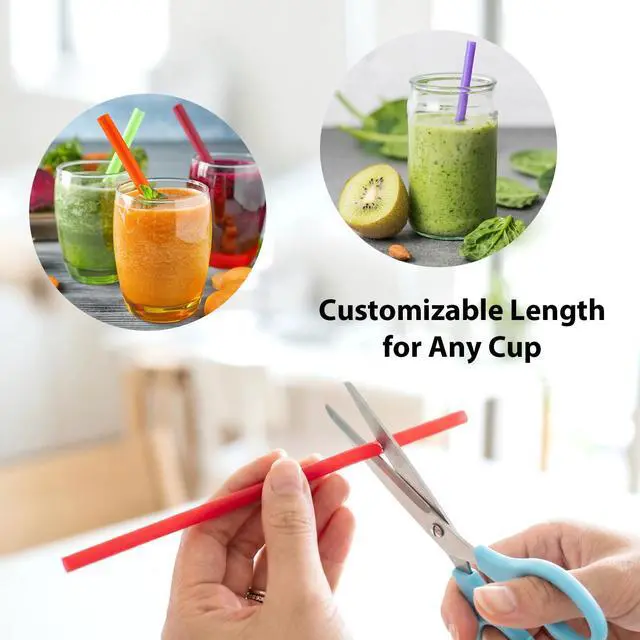 Alt view image 4 of 7 - 10.3" Jumbo Smoothie & Milkshake Disposable Straws, 120 Pack Colorful | 0.4" Wide Food-Grade BPA-Free Plastic Straws for Thick Smoothies, Milkshakes, Iced Coffee, Bubble Tea & 16-32oz Tumblers
