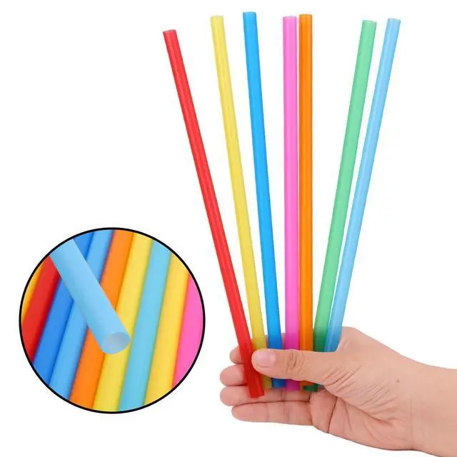 Alt view image 7 of 7 - 10.3" Jumbo Smoothie & Milkshake Disposable Straws, 120 Pack Colorful | 0.4" Wide Food-Grade BPA-Free Plastic Straws for Thick Smoothies, Milkshakes, Iced Coffee, Bubble Tea & 16-32oz Tumblers