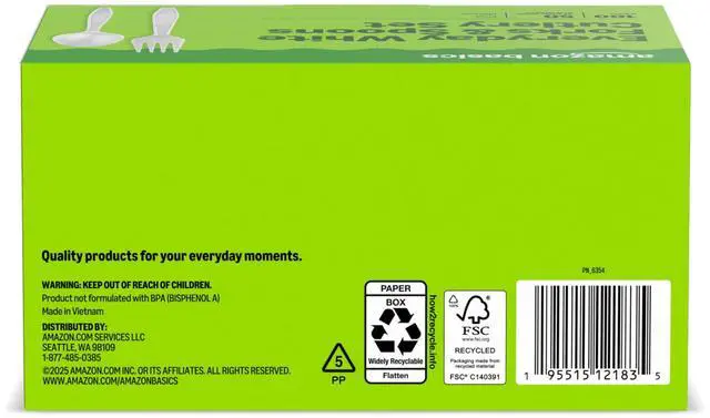 Alt view image 5 of 5 - Disposable Everyday White Forks & Spoons, 100 Count