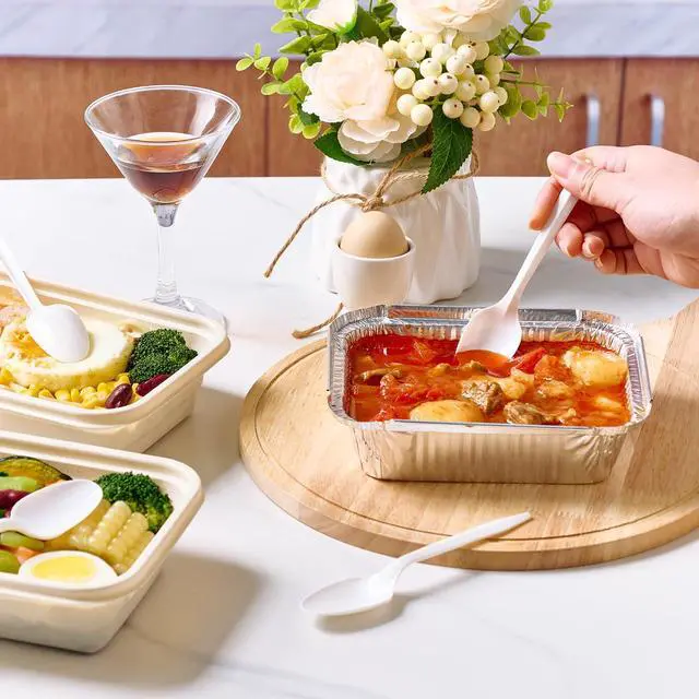 Alt view image 6 of 7 - 1000 Pack Plastic Teaspoons White, Disposable Spoons Bulk, Heat Resistant Disposable Spoons for Take out Restaurants, Family Gatherings, Outdoor Activities
