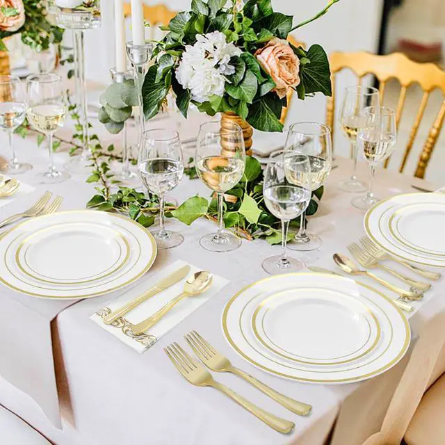 Alt view image 7 of 7 - 50 Pack 6.9 Inch Heavy Duty Gold Disposable Plastic Spoons | Heavyweight Plastic Silverware Serving Utensils, Perfect for Catering, Parties, Dinners, Weddings & Christmas